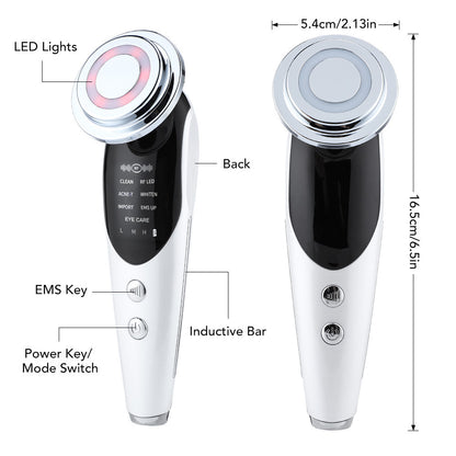 GlowPulse 7X - 7-in-1 EMS & LED Facial Toning Device