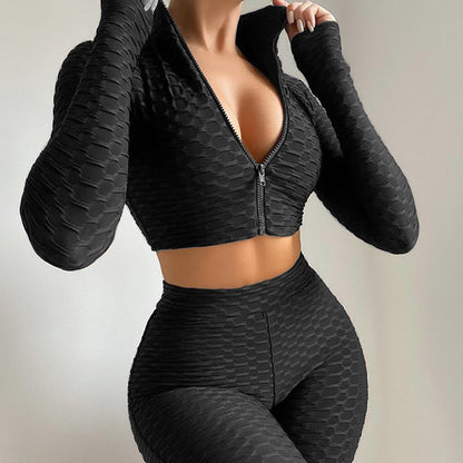 FlexAura™ High-Waist Tummy Control Tracksuit Set
